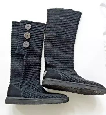 UGG 5819 Australia Classic Cardy Knit Women's Long Boots Size 5.5 UK • £25