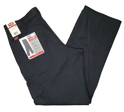 Wrangler Workwear # 11417 NEW Men's Black Relaxed Fit Tool Pockets Cargo Pants • $24.99