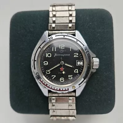 Vintage Vostok 2414A Amphibia Wrists Watch Man Komandirskie SU MARK - TANK • $40