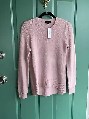 J. CREW Cashmere Waffle-knit Crewneck Sweater - Pink New Size Small See Flaw • $49