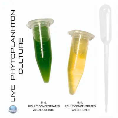 LIVE Phytoplankton Starter Culture + F/2 - Lab Cultured - TETRASELMIS • $9.99