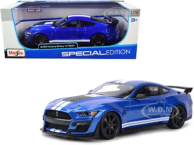 2020 Ford Mustang Shelby Gt500 Blue Met. 1/18 Diecast Model Car By Maisto 31388 • $37.99