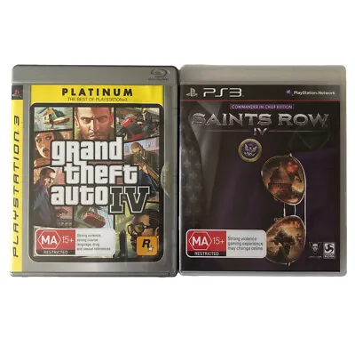 GTA IV 4 & Saints Row IV - PS3 Playstation 3 - Tested And Working • $20.99