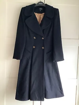 £39.99 • Buy Topshop Blue Fitted Swing Coat/Dress Coat/Steampunk Size 10