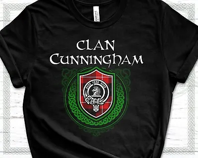 Scottish Clan Cunningham Surname Scotland Tartan And Clan Badge • $24