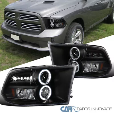 Fits Black 2009-2018 Dodge Ram 1500 2500 3500 LED Halo Projector Headlights • $176.95