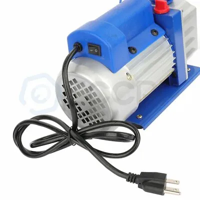 New Rotary Vane Deep Vacuum Pump  HVAC AC Refrigerant Charge 110V 3 CFM 1/4 HP • $72.44