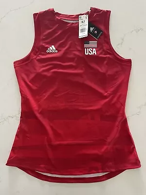 Adidas Team USA Volleyball Jersey Red FK1047 Women’s Size XL-Tall • $29.99