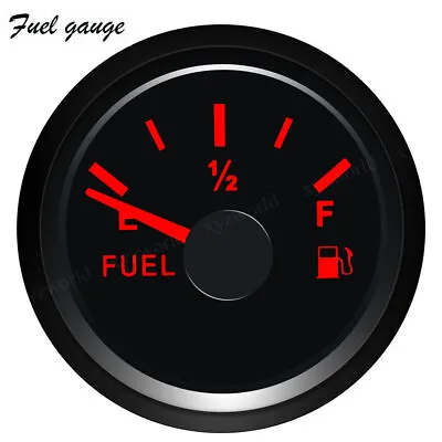 52mm Fuel Gas Level Gauge 0-90 Ohms 9-32VDC For Car Truck Marine Black USA STOCK • $24.43