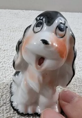 Vintage Ceramic Black & White Puppy Dog Figurine - Made In Occupied Japan • $10