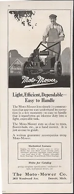 1921 Moto Mower Lawn Grass Gardner Motor Engine Push Power Detroit Mi 20208 • $21.95