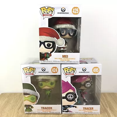 Mei 425 + Tracer 424 + 495 Overwatch Funko Pop Vinyl Figure Set • $35