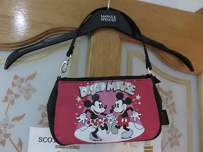 Cute Little Mickey 7 Minnie Mouse Disney Handbag Red Black And Sparkles • £7