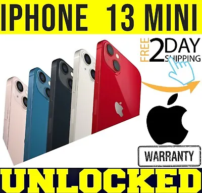 Apple IPhone 13 MINI - 128GB 256GB (UNLOCKED)  🔋 100% BATTERY 🔋 ⚫⚪🔴🔵 ✤O/B✤ • $438.95