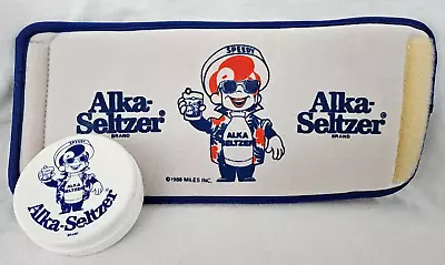 Vintage Speedy Alka Seltzer Collapsible Travel Cup Pill Case & Can Koozy Kozy • $8