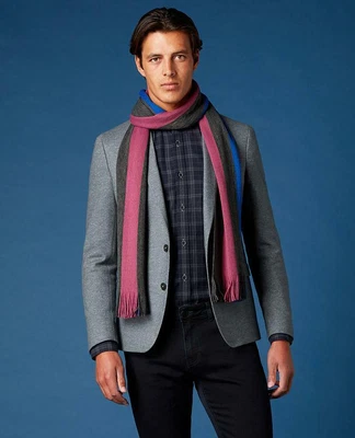 £12 • Buy Men's Striped College Scarf Grey