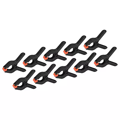 2 Inch Spring Clamps 10 Pack Plastic Flexible Anti-slip Strong Clips Black • $8.33