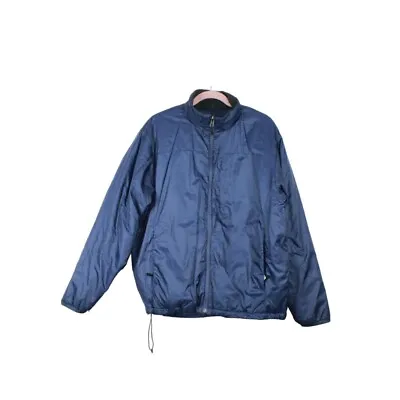 LL Bean Men's PrimaLoft Nylon Jacket Waterproof Full Zip Insulated Navy Large • $46.75