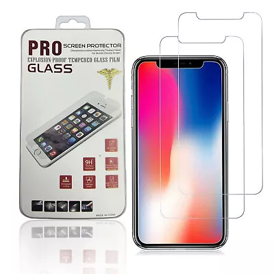 2x Tempered Glass Screen Protector For IPhone 13 12 11 Pro XS Max XR 8 7 6S Plus • $5.99