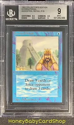 MTG International Collector's Edition 1993 Ancestral Recall BGS 9.0 Mint 93/94 • $2995