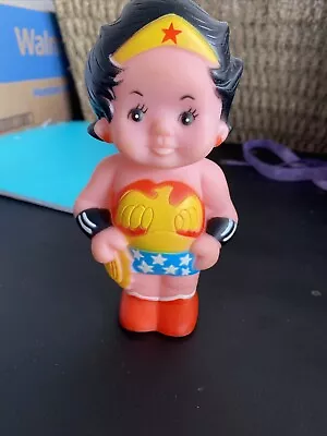 Wonder Woman Vintage Super Junior 6  Rubber Doll Squeak Toy 1978 DC Comics • $20