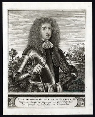 Antique Print-JUAN DOMINGO MENDEZ DE HARO-FERNANDEZ-van Den Bosch-Hagen-1675 • $84.50