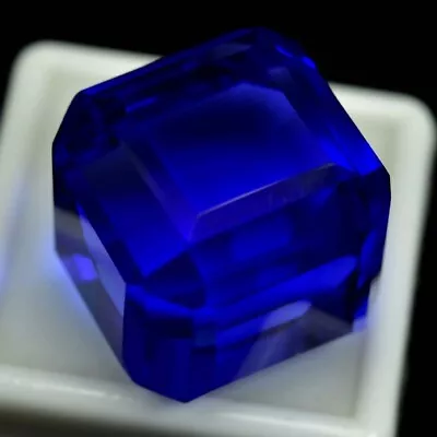 63.25 Ct AAA Grade Natural Tanzanite Blue Cube Box Cut GIE Certified Gemstone • $0.99