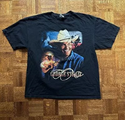 Vintage 90s George Strait Country Music Festival Graphic Tee Shirt  AN31186 • $26.99