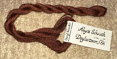 Vintage Alyce Schroth Hand Dyed Spun Silk 20yds Dk. Brown Embroidery Floss • $9.97