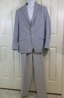 Charles Tyrwhitt Seersucker Suit 42R 38 X 29 Pants • $98.99