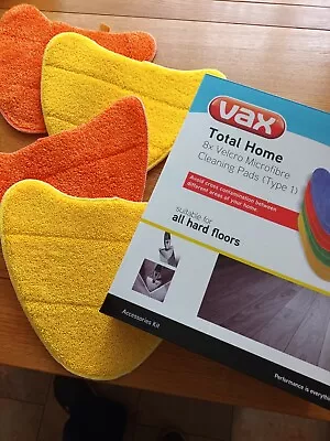 4 X 'VAX' TOTAL HOME STEAM CLEANING PADS TYPE 1 FOR ALL HARD FLOORS • £6.99