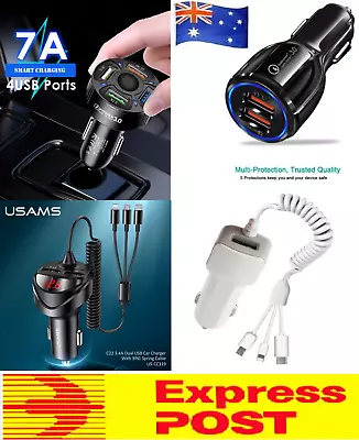 Brand New Super Fast 2/4 Port USB Car Charger For Iphone Samsung IOS Android • $34.99