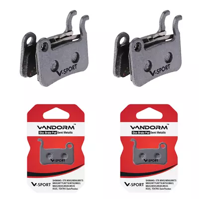 £6.99 • Buy 2 PAIRS Shimano XTR, Tektro, Vandorm V-SPORT SEMI METALIC Disc Brake Pads