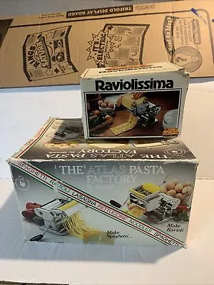 Vtg Atlas Pasta Factory & Ravioli Maker Marcato 1981 Made In Italy • $59