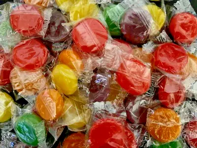 Assorted 5 FLAVORS- Fruit Flavored Round Hard Candy- BULK CANDY- 50 Pieces • $14.99