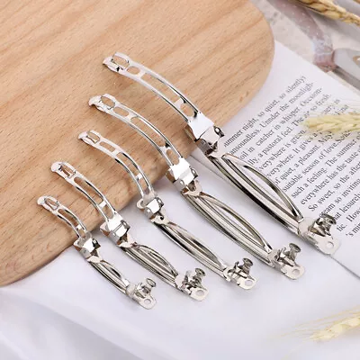 10Pcs Spring Hair Clips Base Blank Barrette Handmade Bow Hairpin Accessories-wq • £4.09