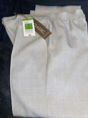 M & S Classic Beige Trousers Size 12 Long NWT • £6.99