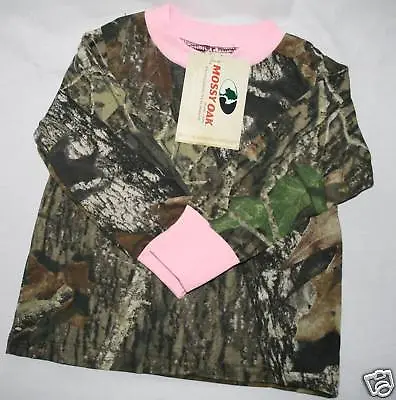 Mossy Oak Camo Pink Baby Toddler Shirt Pink Camouflage Kid's Girl's Long Sleeve • $9.95