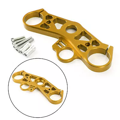 Lowering Triple Tree Front End Upper Top Clamp For YAMAHA YZF R6 2008-16 Gold SG • $51.69