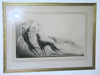 Antique Louis Icart  Coursing II  Dry Point Etching SIGNED & STAMPED • £2605.86