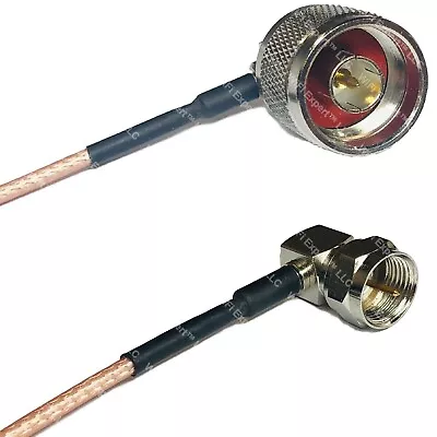 RG316 N MALE ANGLE To F MALE ANGLE RF Cable Rapid-SHIP LOT • $11.24