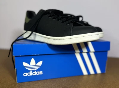 $90 • Buy Adidas Men's US 7, Stan Smith Sneakers Shoes Black, Night Cargo (olive Trim)