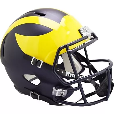 Michigan Wolverines Riddell Speed Full Size Replica Football Helmet For Display • $174.99