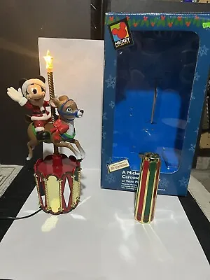 Mr. Christmas Mickey Mouse Reindeer Carousel Tree Topper Table Display In Box • $85