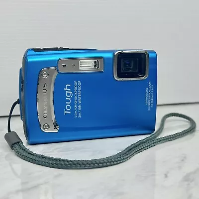 Olympus Tough TG-320 14mp Waterproof Blue Digital Camera TESTED & WORKING • $189