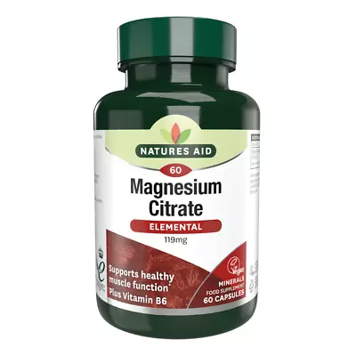 £9.50 • Buy Magnesium Citrate 750mg (with Vitamin B6) - 60 Capsules