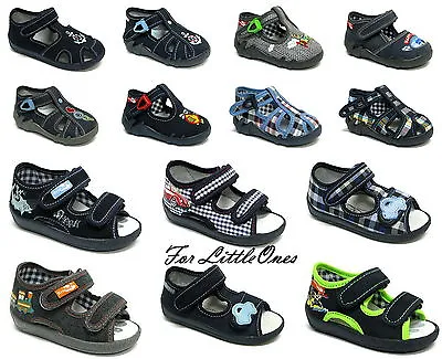 Boys Canvas Shoes Trainers Infants Kids Sandals Slippers Size 3 - 9UK • £7.89