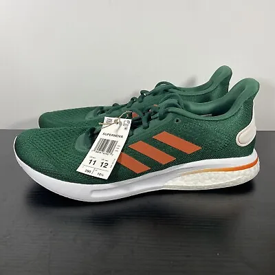 Adidas Supernova Miami Hurricanes THE U Running Shoes H01295 Size 11 • $64.99