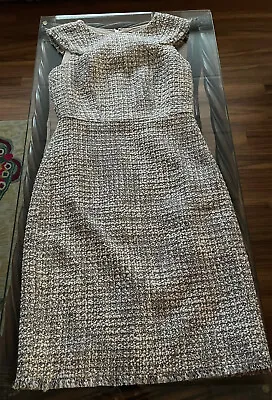 J.CREW SPARKLY GRAY/white STRAIGHT LINED DRESS BARELY WORN SIZE 0 • $12