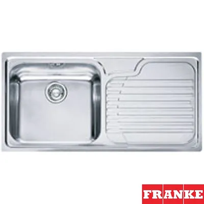 Franke Galassia 1.0 Bowl Silk Stainless Steel Kitchen Sink & Waste GAX611 RHD • £179.99